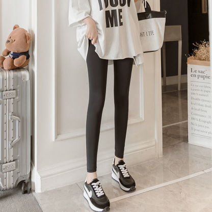 【美脚効果】ファッション 無地 カジュアル シンプル レギンス