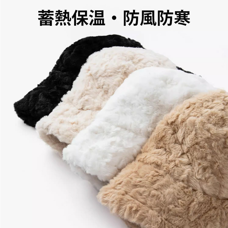 「小顔効果」ボア・バケットハット