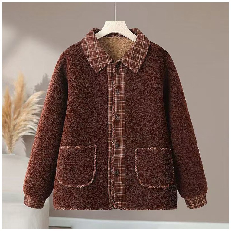 秋冬用 フェイク 配色 シェルパ ジャケット
