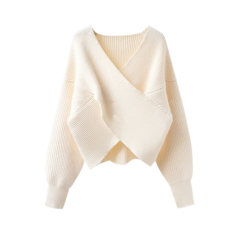 【単品注文】ゆったり Vネック 無地 カジュアル シンプル ニットセット