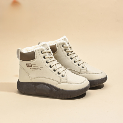 ハイカット 厚底 裏起毛 防寒スノー ブーツ