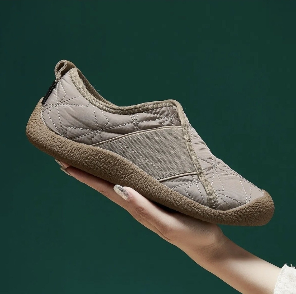 無地 カジュアル スリッポン 裏起毛 フラット スニーカー