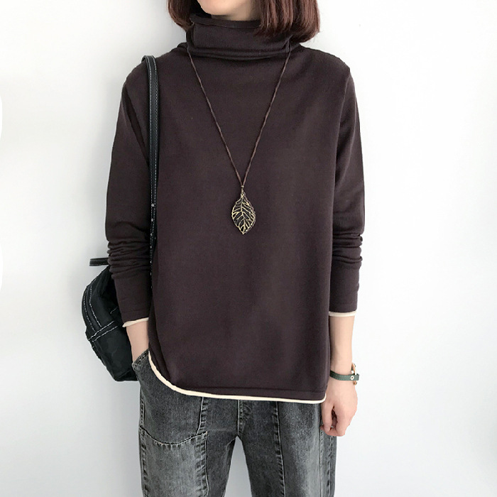 高級感をかもし出す 無地 カジュアル シンプル 長袖 ニット