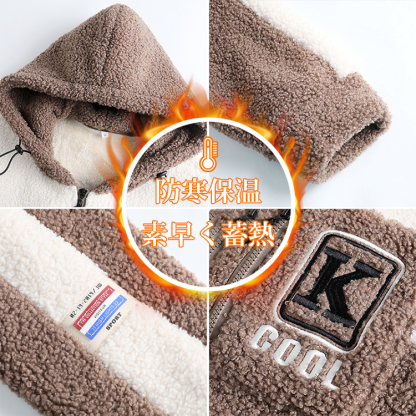 大好評 レディース フード付き 配色 ジャケット