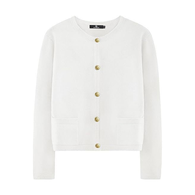 レディース ボーダー 無地 カジュアル シンプル 長袖 カーディガン