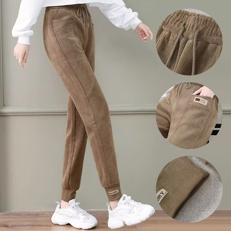 ハイウエスト シェニール 裏起毛 ジョガーパンツ