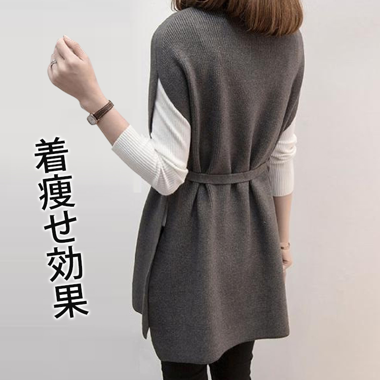 ニット セーター+ハイネック ベスト 2点セット