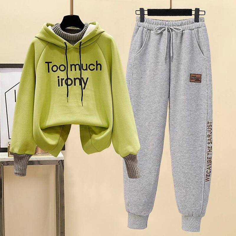 着回し力抜群 レディース アルファベット フード付き 上下セット