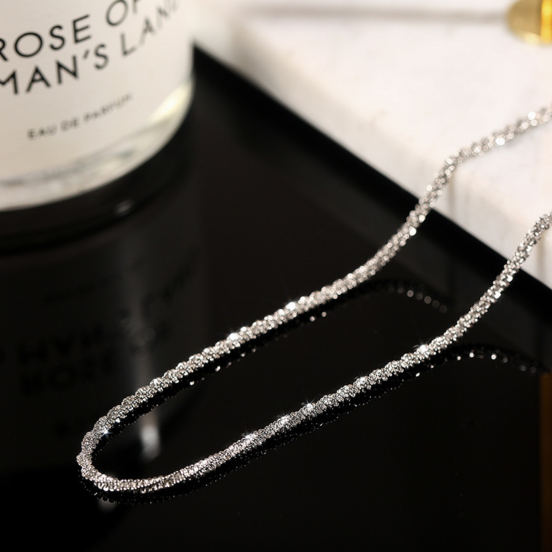 上質感 キラキラ輝く 無地 ネックレス