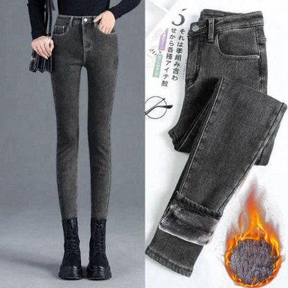着やすい エレガント 温かみ 無地 デニムパンツ