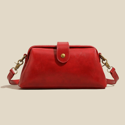 レトロ本革ショルダーバッグ