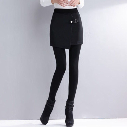 暖かい エレガント ハイウエスト パンツ