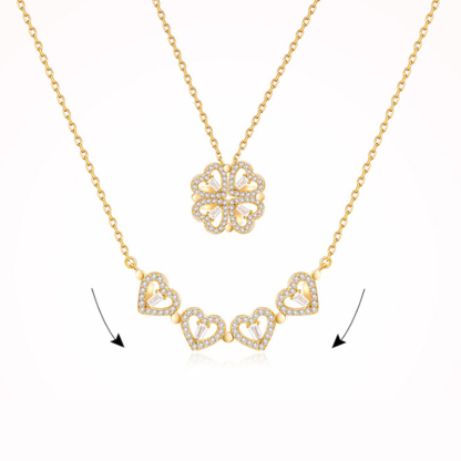 デートに着用最適 四つ葉 クローバー ネックレス