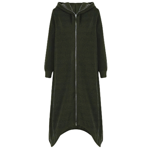 存在感 フード付き ロング丈 裏起毛 コー卜