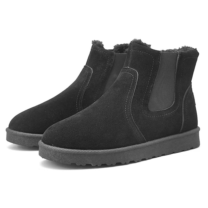 無地 カジュアル 冬 あったか 裏起毛 ブーツ