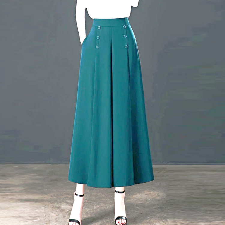 レギュラー丈  無地 カジュアル シンプル ワイドパンツ