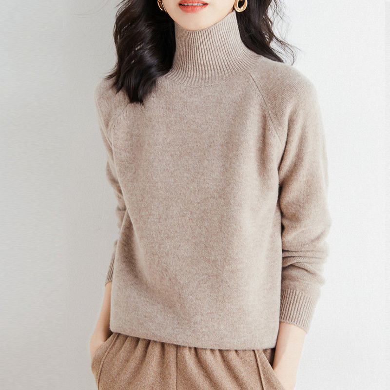 手触り良く 無地 カジュアル シンプル 長袖 レディース ニット