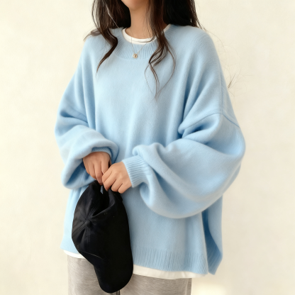 ソフト プレミアムウール ルーズ フィット 無地 ニット セーター