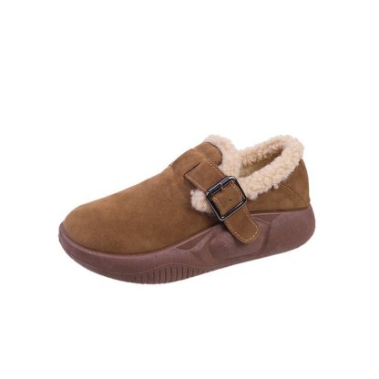 バックル付き 無地 カジュアル シンプル ブーツ