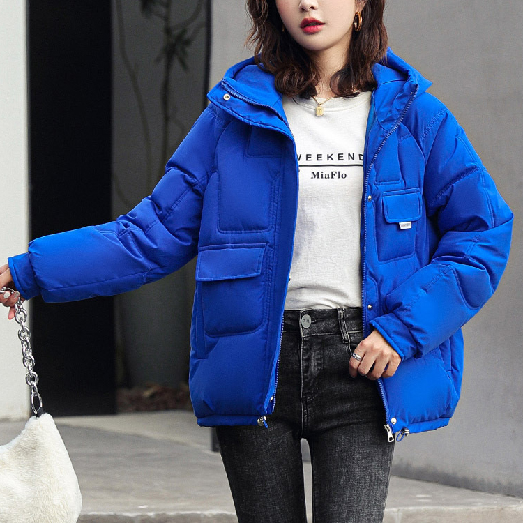 レディース ショート丈 フード付き ダウンジャケット