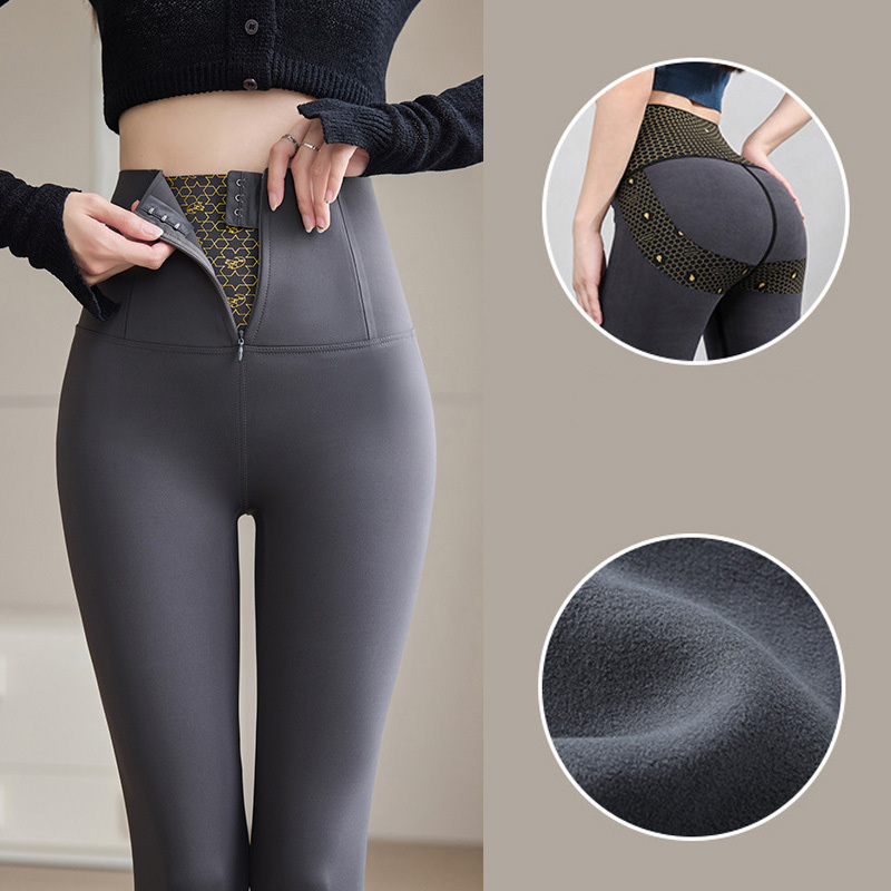 無地 秋冬用 裏起毛 ヨガパンツ