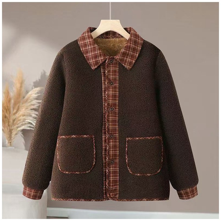 秋冬用 フェイク 配色 シェルパ ジャケット