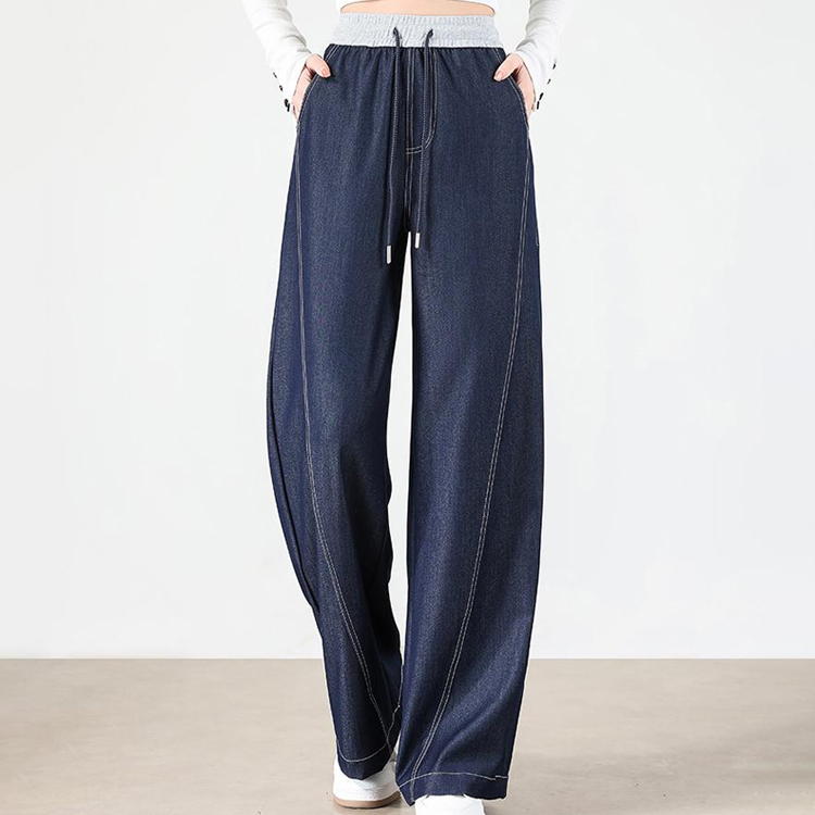 レギュラー丈 無地 カジュアル シンプル デニムパンツ