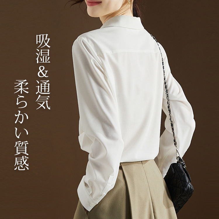超人気 シンプル シフォン レディース シャツ