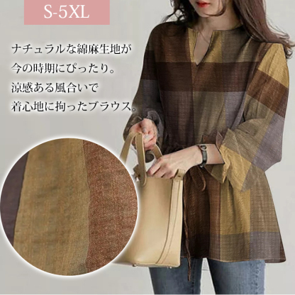 大注目 カジュアル シンプル パフ袖 ブラウス