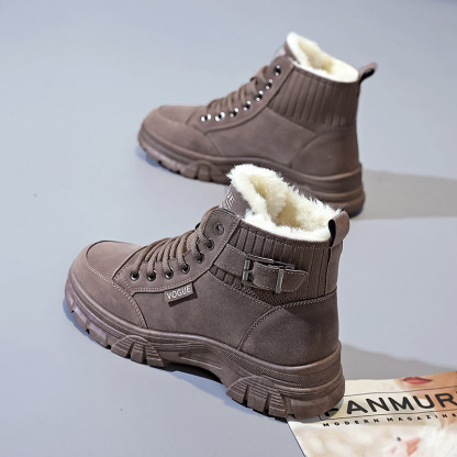 毛足が柔らかい 無地 カジュアル シンプル ショートブーツ