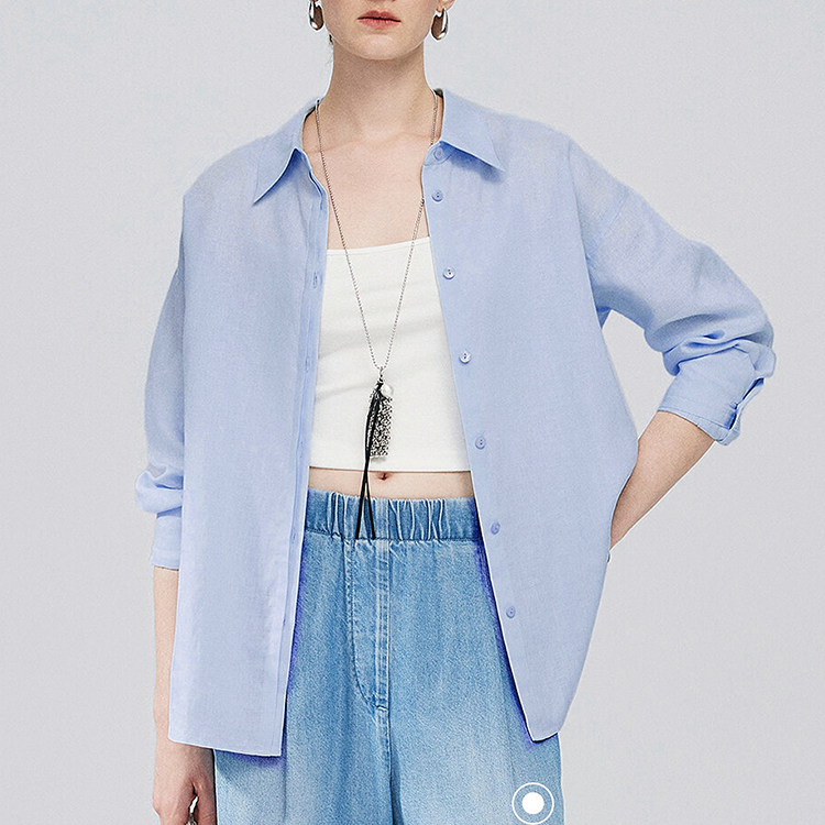 コットン リネン 日焼け止め 薄手 シャツ