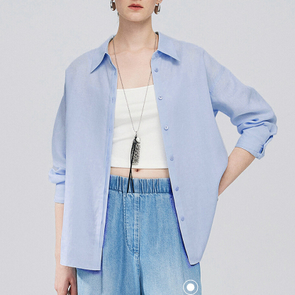 コットン リネン 日焼け止め 薄手 シャツ