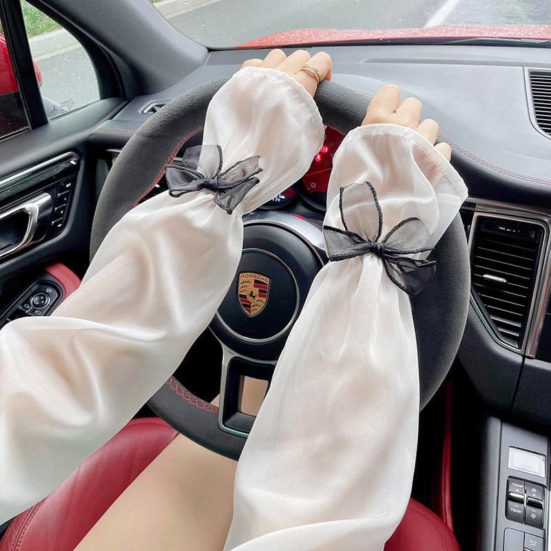 UVカット リボン付き アームカバー