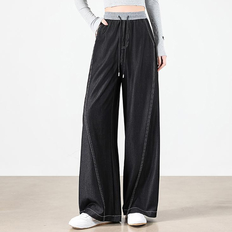 レギュラー丈 無地 カジュアル シンプル デニムパンツ