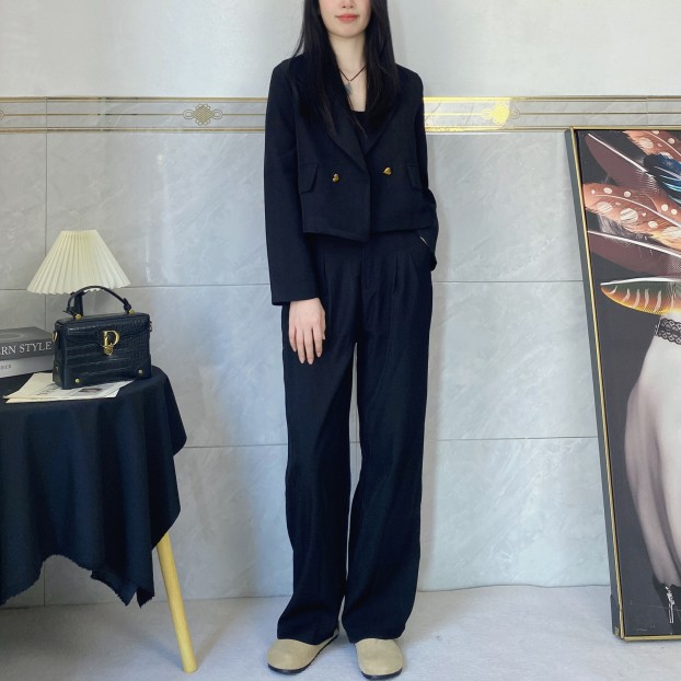 着痩せ 無地 通勤OL 高見え レディース スーツ セット