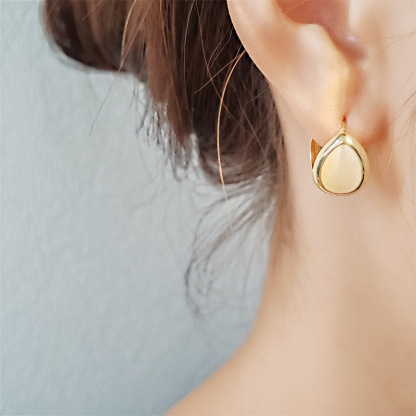 ラグジュアリーしずくオパールイヤリング