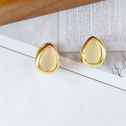 ラグジュアリーしずくオパールイヤリング