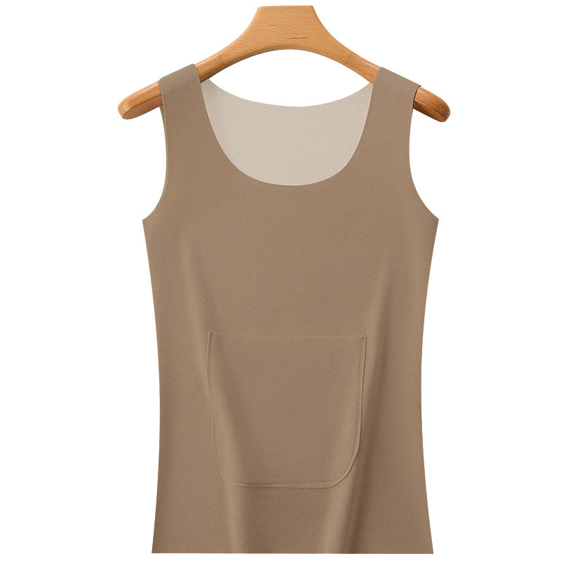 無地 カジュアル シンプル ポケット 保温 ベスト