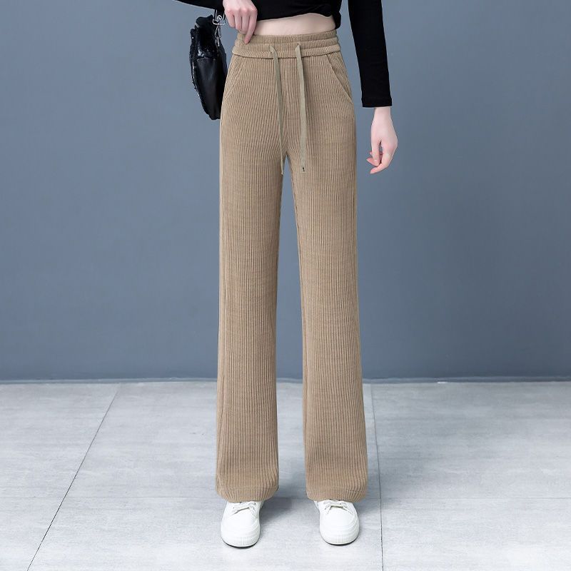上質感 ファッション ウエストゴム 美脚 ワイドパンツ