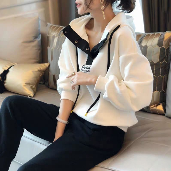 レディース 裏起毛 配色 ファッション 上下セット