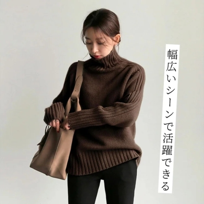 お洒落 長袖 レディース ハイネック セーター
