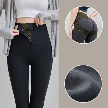 無地 秋冬用 裏起毛 ヨガパンツ