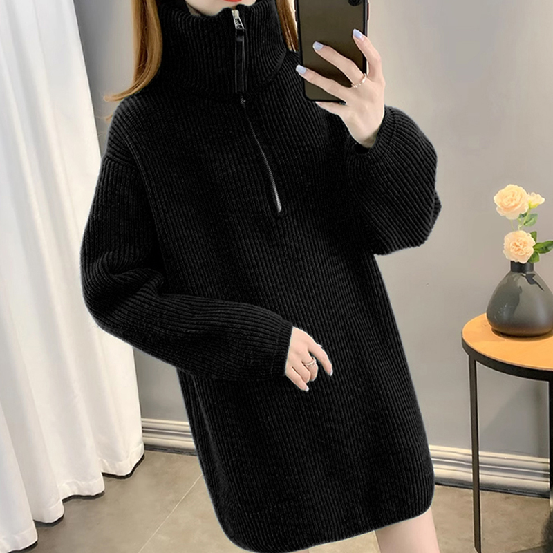 上質感 ルーズ おしゃれ 無地 カジュアル ニット