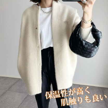 優しい雰囲気 無地 カジュアル シンプル コート