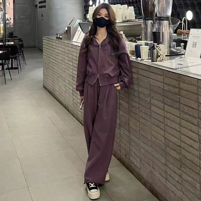 無地 カジュアル シンプル 韓国風 フード付き カジュアル セットアップ