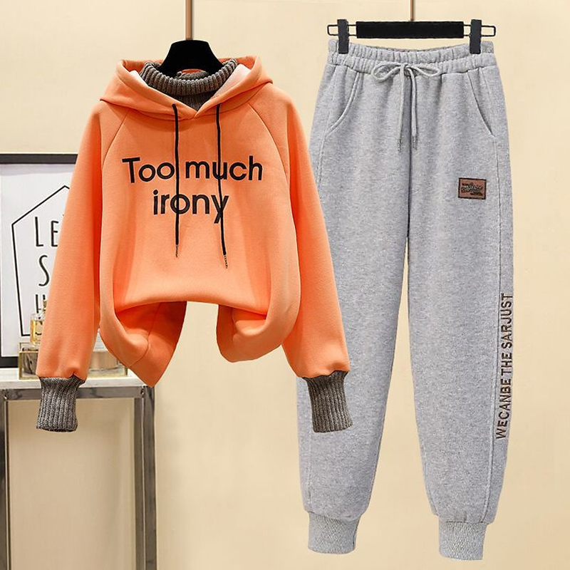 着回し力抜群 レディース アルファベット フード付き 上下セット