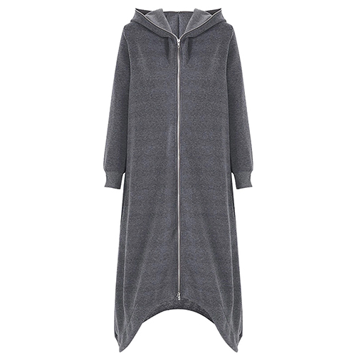 存在感 フード付き ロング丈 裏起毛 コー卜