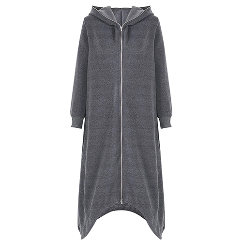 存在感 フード付き ロング丈 裏起毛 コー卜