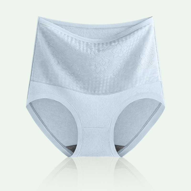 通気性良い ハイウエスト エンボス加工 ショーツ