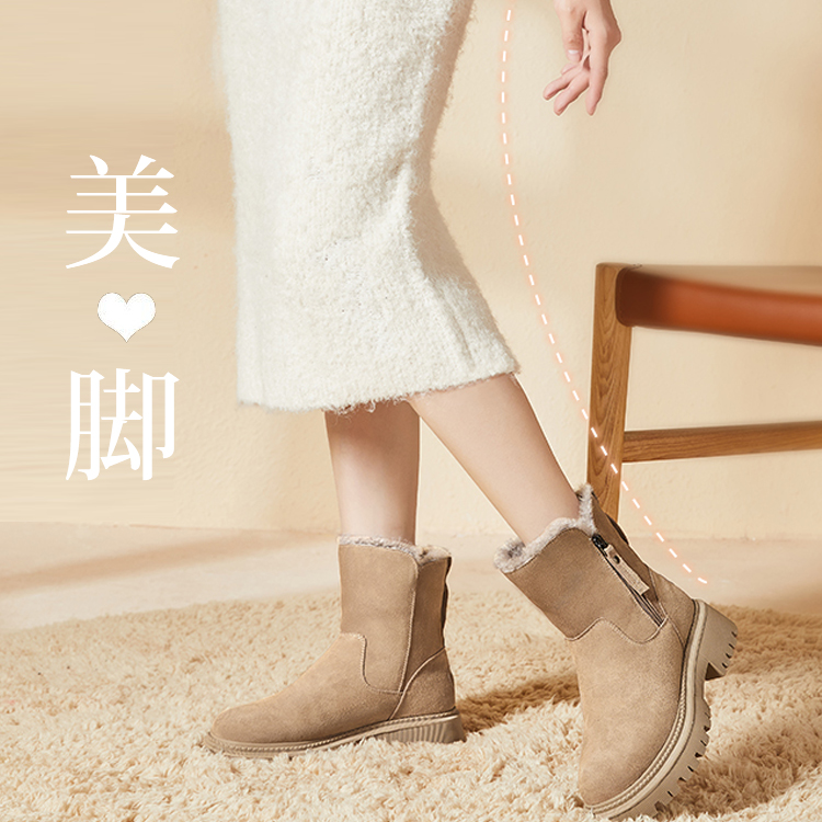 心地良い  ムートン 厚手 防寒 防水 抗菌 防臭 ブーツ